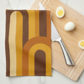 Sun & Arches Mid Century Modern Geometric Design キッチンタオル (四つ折り)