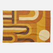 Sun & Arches Mid Century Modern Geometric Design キッチンタオル (横)