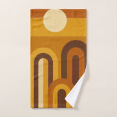 Sun & Arches Mid Century Modern Geometric Design バスタオルセット (ハンドタオル)