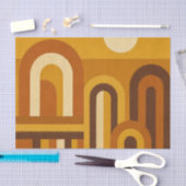 Sun & Arches Mid Century Modern Geometric Design 薄葉紙 (クラフト)