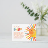 Sun Baby Shower Book Request Enclosureカード エンクロージャーカード (スタンド正面)