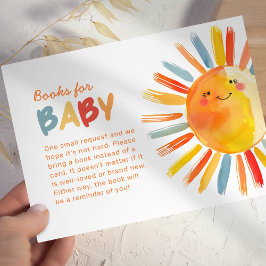 Sun Baby Shower Book Request Enclosureカード エンクロージャーカード