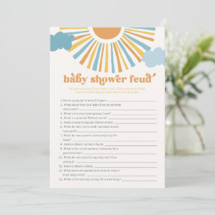 Sun Baby Shower Feudゲームカード 招待状