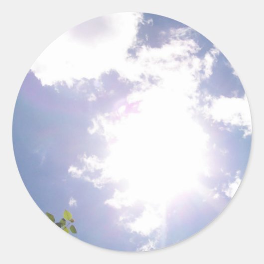 Sun Beam and Cloudsスタンプ ラウンドシール (正面)