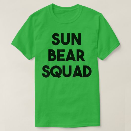 Sun Bear Lover Funny - Sun Bear Squad Tシャツ (デザイン正面)
