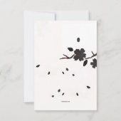 Sun Behind Black Flowers悔やみや弔慰承認 招待状 (裏面)