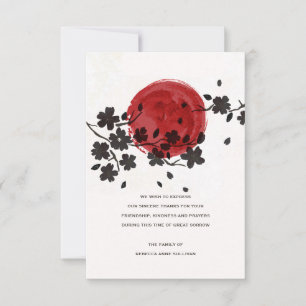 Sun Behind Black Flowers悔やみや弔慰承認 招待状