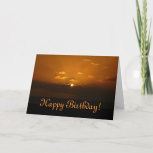 Sun Behind Clouds誕生日カード空白の(内部) カード