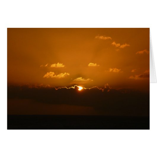Sun Behind Clouds I Orange Sunset Photo (正面横)