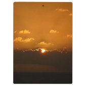 Sun Behind Clouds I Orange Sunset Photo クリップボード (裏面)
