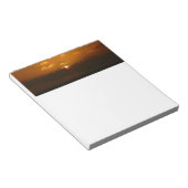 Sun Behind Clouds I Orange Sunset Photo ノートパッド (アングル)