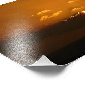 Sun Behind Clouds I Orange Sunset Photo フォトプリント (角)