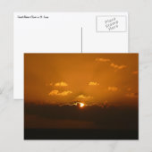 Sun Behind Clouds I Orange Sunset Photo ポストカード (正面/裏面)