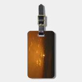 Sun Behind Clouds I Orange Sunset Photo ラゲッジタグ (正面縦)