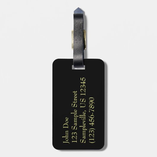 Sun Behind Clouds I Orange Sunset Photo ラゲッジタグ (裏面縦)