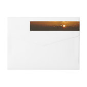 Sun Behind Clouds I Orange Sunset Photo ラップアラウンドラベル (裏面)