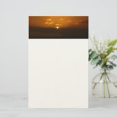 Sun Behind Clouds I Orange Sunset Photo 便箋 (スタンド正面)