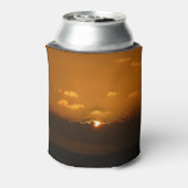 Sun Behind Clouds I Orange Sunset Photo 缶クーラー (缶裏面)