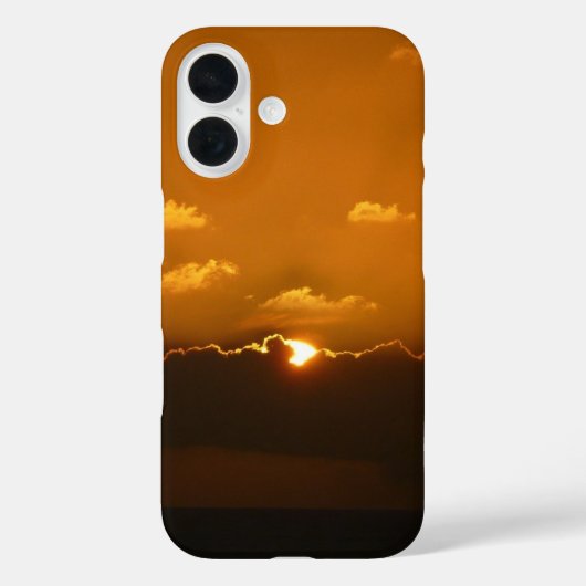 Sun Behind Clouds I Orange Sunset Photo Case-Mate iPhoneケース (裏面)