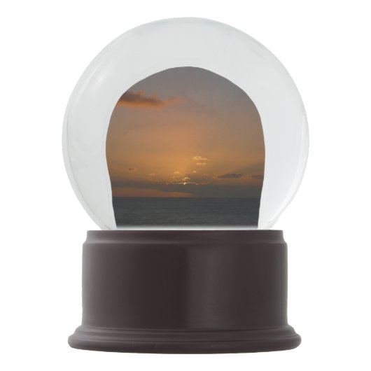 Sun Behind Clouds II Seascape写真 スノーグローブ (正面)