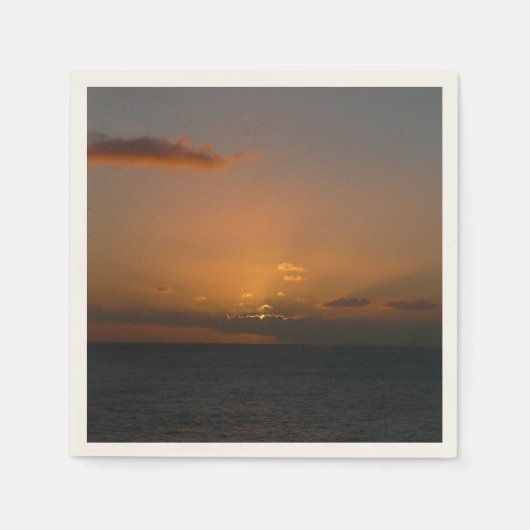 Sun Behind Clouds II Seascape スタンダードカクテルナプキン (正面)