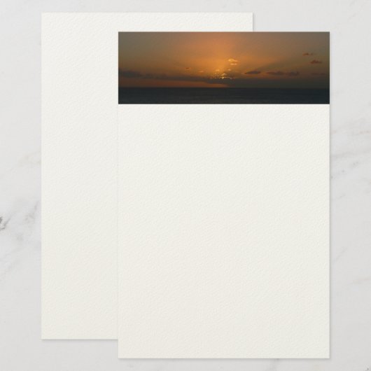 Sun Behind Clouds II Seascape 便箋 (正面/裏面)