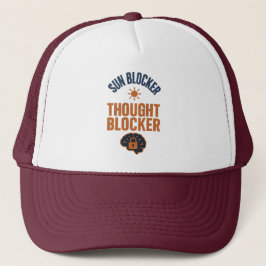Sun Blocker, Thought Blocker Funny Trucker Hat キャップ