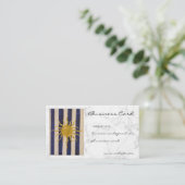 Sun & Blue Striped BusinessCard Granite Background 名刺 (スタンド正面)