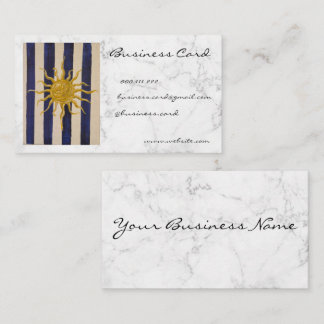 Sun & Blue Striped BusinessCard Granite Background 名刺