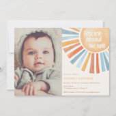 Sun Bohoののまわりに最初の旅1番目の誕生日の写真 招待状 (正面)