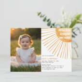 Sun Bohoののまわりに最初の旅1番目の誕生日の写真 招待状 (スタンド正面)