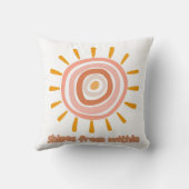 Sun Boho Art: "Shine from within" quote for self-e クッション (裏面)