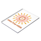 Sun Boho Art: "Shine from within" quote for self-e ノートブック (左側)