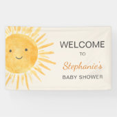 Sun Boho Gender-Neutral Baby Showerへようこそ 横断幕 (横)
