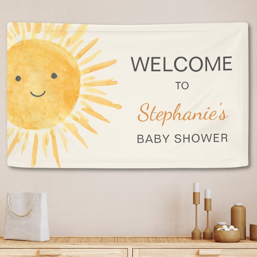 Sun Boho Gender-Neutral Baby Showerへようこそ 横断幕