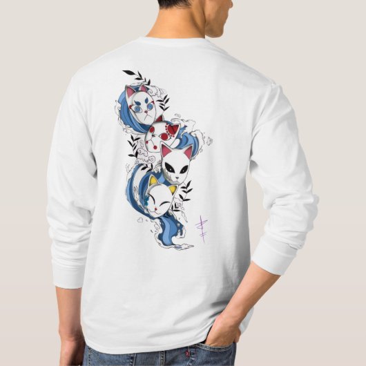 Sun-Breathing Mask Warrior Tee – Demon Hunter Styl Tシャツ (裏面)