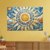 sun celestial mosaic 003 キャンバスプリント (インサイチュ (リビング))