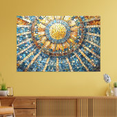 sun celestial mosaic 004 キャンバスプリント (インサイチュ (リビング))