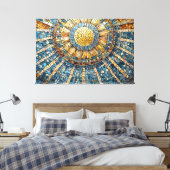 sun celestial mosaic 004 キャンバスプリント (インサイチュ (寝室))