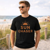 Sun Chaser Bold Sunset Typography Graphic Tシャツ