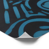 Sun Close up Water Mosaic - Linocutプリントポスター ポスター (角)