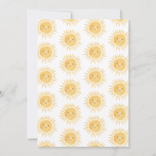 Sun Clouds赤ちゃんシャワーありがとう サンキューカード (裏面)