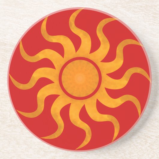 Sun Coaster 6 – 赤い背景 コースター (正面)
