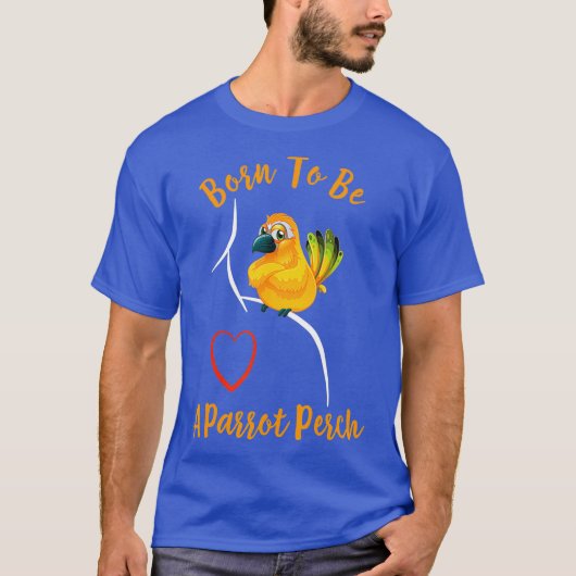 Sun Conure Parrot on Shoulder生まれ – アト Tシャツ (正面)