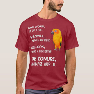 Sun Conure Shirt One Conure Parrot Bird Change Tシャツ