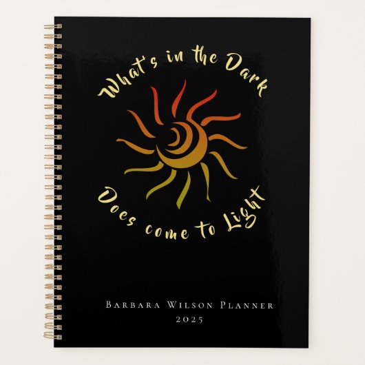 Sun Dark輝くからLightことわざのパーソナライズ プランナー手帳 (正面)