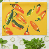 Sun-Drenched Peppers Kitchen Towels キッチンタオル (折り畳み)