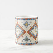 Sun-Drenched Terracotta and Blue Desert Kilim コーヒーマグカップ (中央)