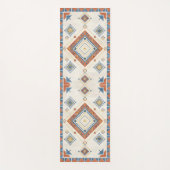 Sun-Drenched Terracotta and Blue Desert Kilim ヨガマット (正面)