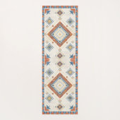 Sun-Drenched Terracotta and Blue Desert Kilim ヨガマット (裏面)